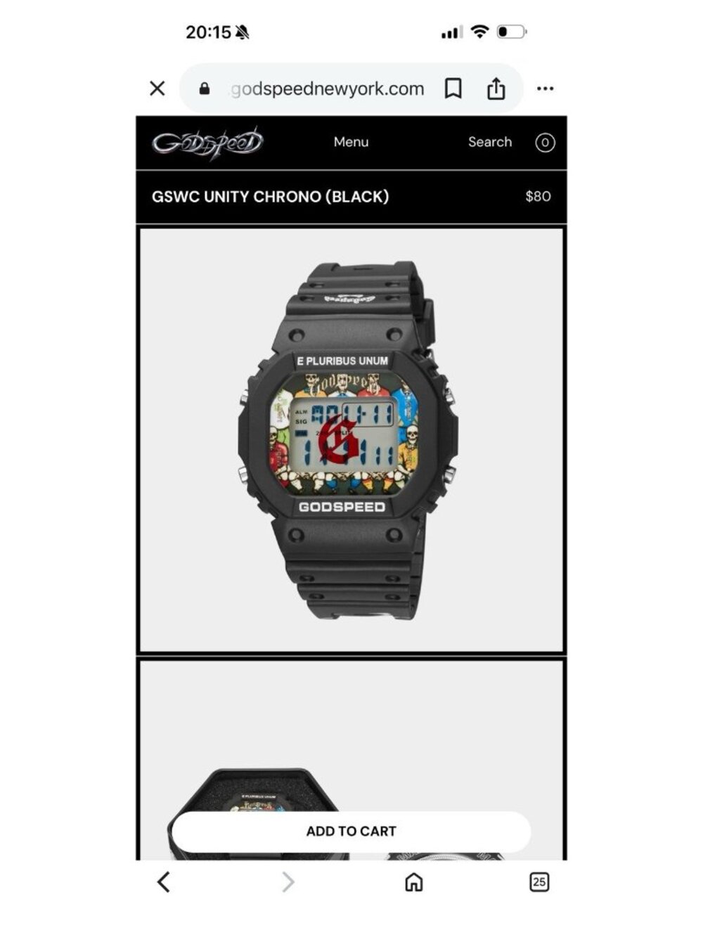Godspeed GSWC Unity Chrono Black World Cup '26 Digital Watch 1905 w/ Tin - Picture 2 of 12